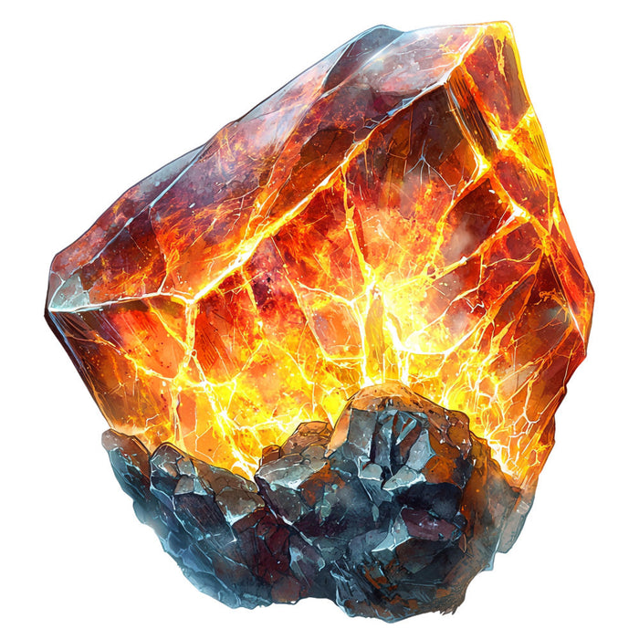 Fire Moon Crystals Fabric Panel 29