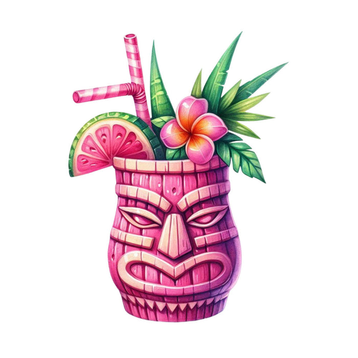 Tiki Cups Fabric Panel 32