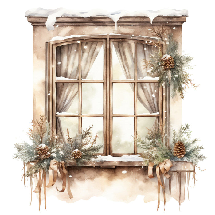 Antique Christmas Fabric Panel 3