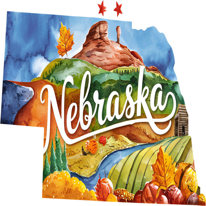 Classic US States Fabric Panel 13