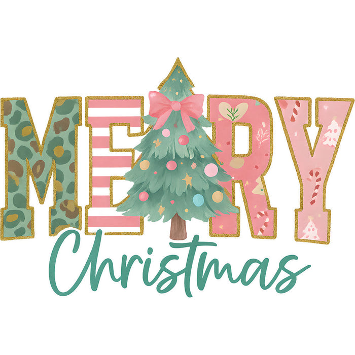 A Pink Christmas Fabric Panel 3