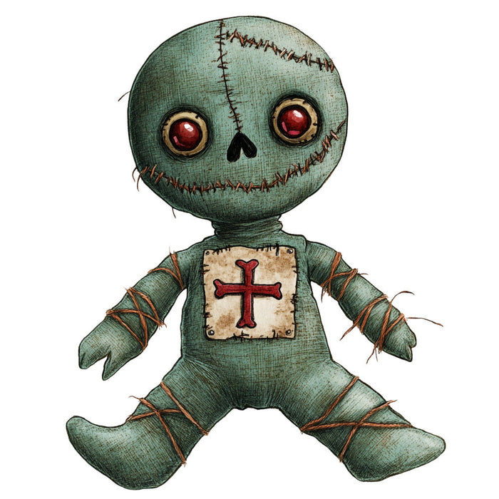 Colorful Voodoo Dolls Fabric Panel 11