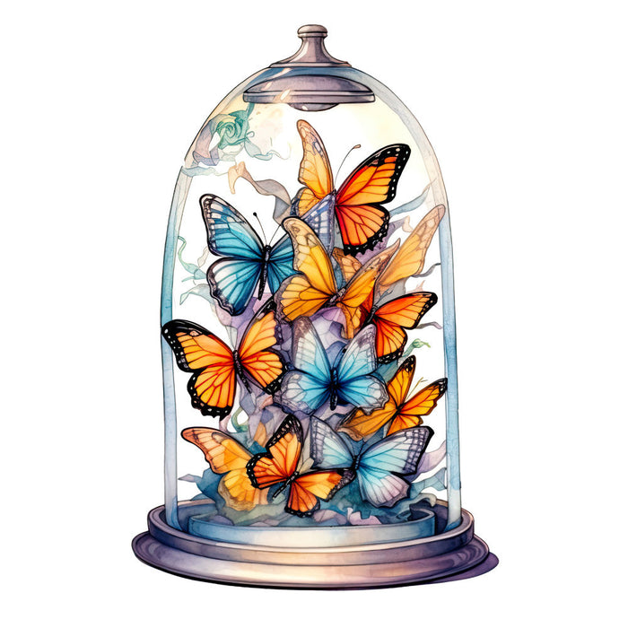 Butterflies in a Dome Fabric Panel 2