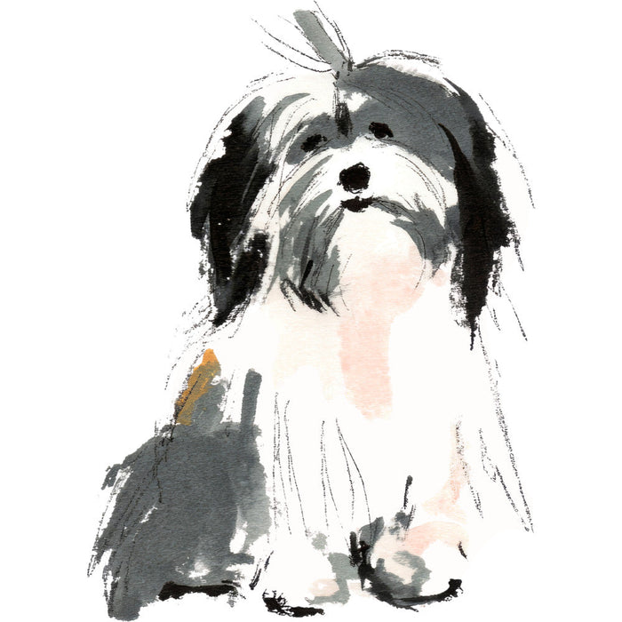 Handdrawn Doodle Dog Fabric Panel 25