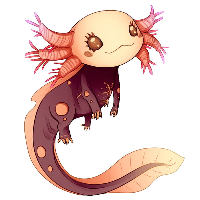 Cartoon Axolotl Fabric Panel 2