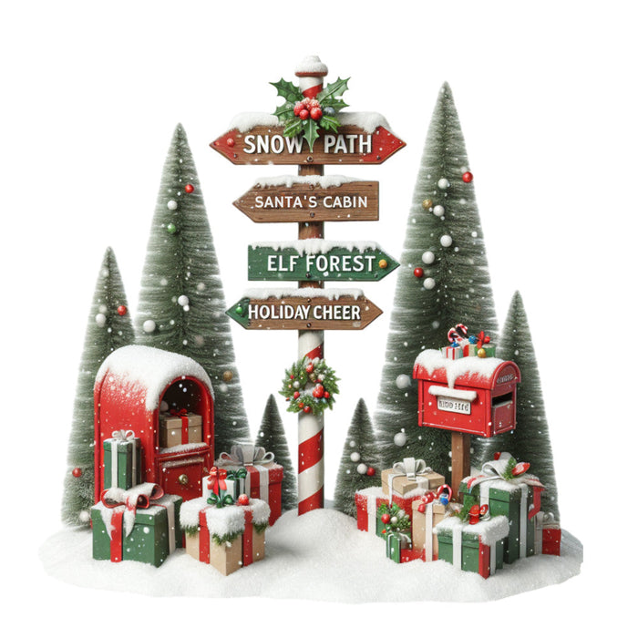 Christmas Signpost Fabric Panel 5