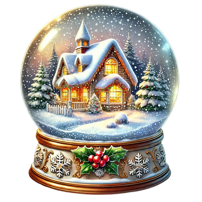 Christmas Snow Globes Fabric Panel 65