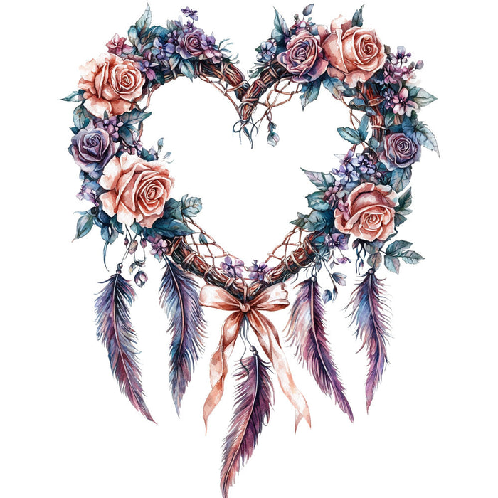 Floral Dreamcatcher Fabric Panel 21