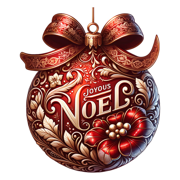 Elegant Christmas Ball Ornaments Fabric Panel 24