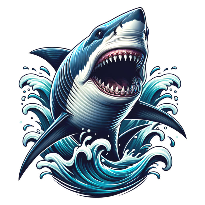 Angry Shark Fabric Panel 11