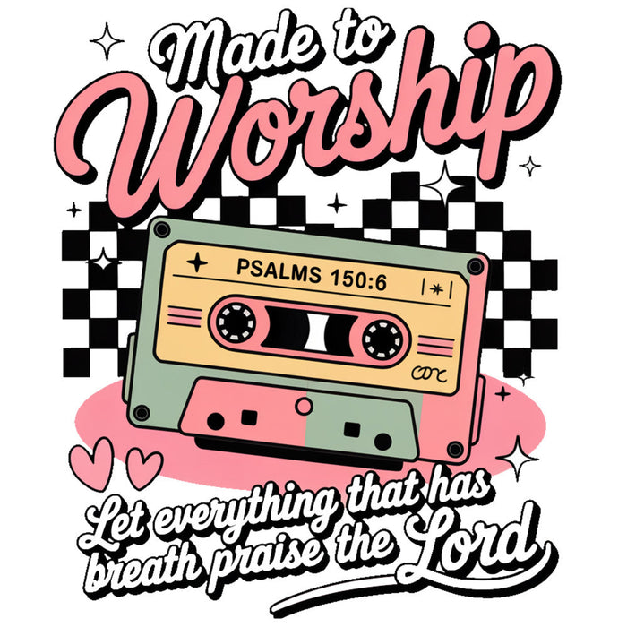Made to Worship Retro Cassette Fabric Panel 1