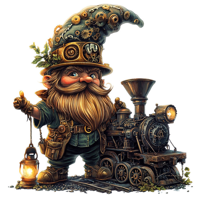 Steampunk Gnomes Fabric Panel 24