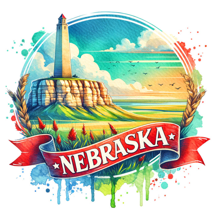 US States Retro Travel Fabric Panel 19