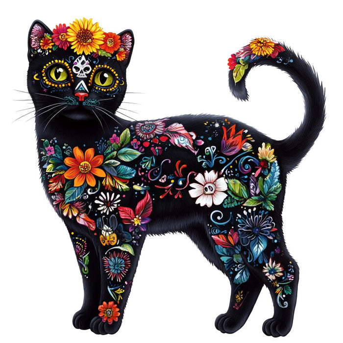 Cats de Los Muertos Fabric Panel 5