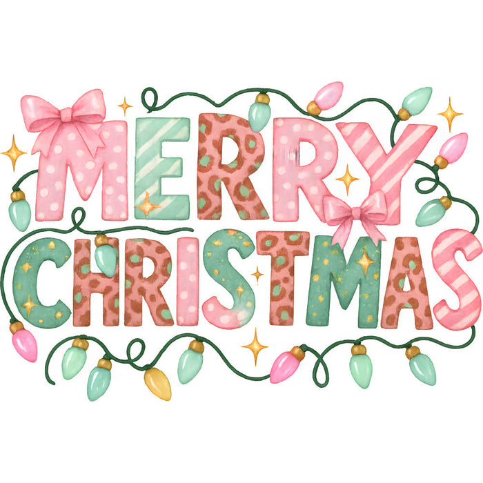 A Pink Christmas Fabric Panel 23