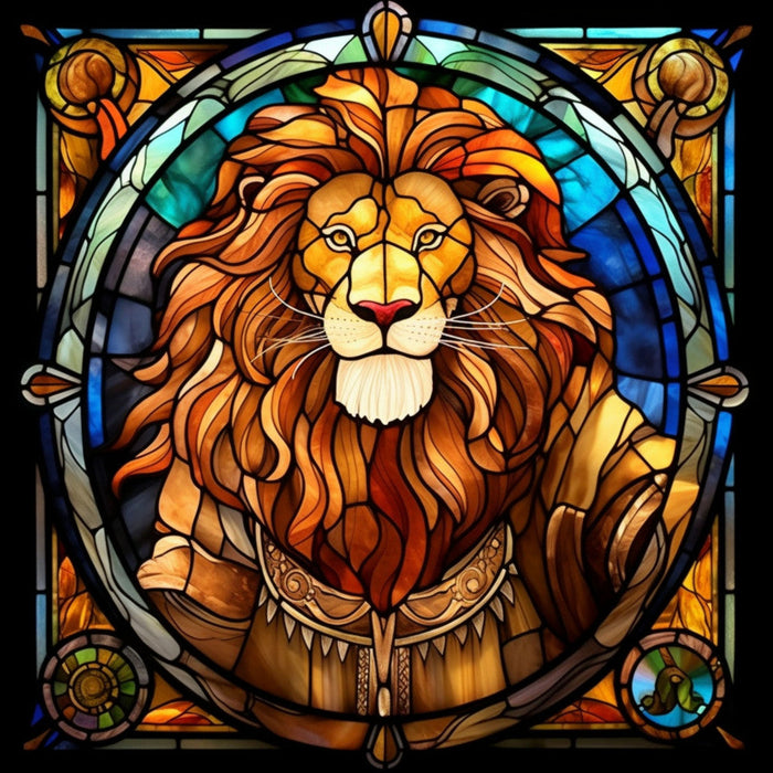 Stained Glass Wizard of OZ Fabric Panel 9