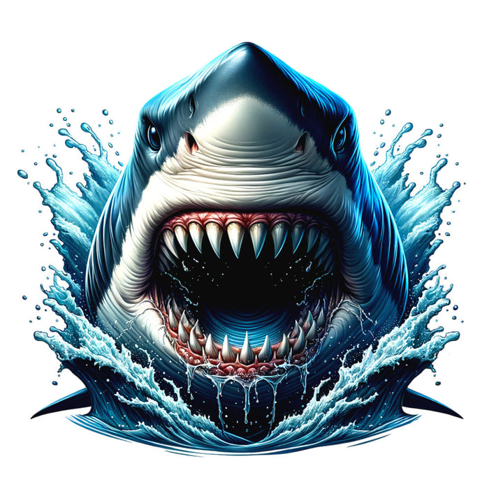 Angry Shark Fabric Panel 2