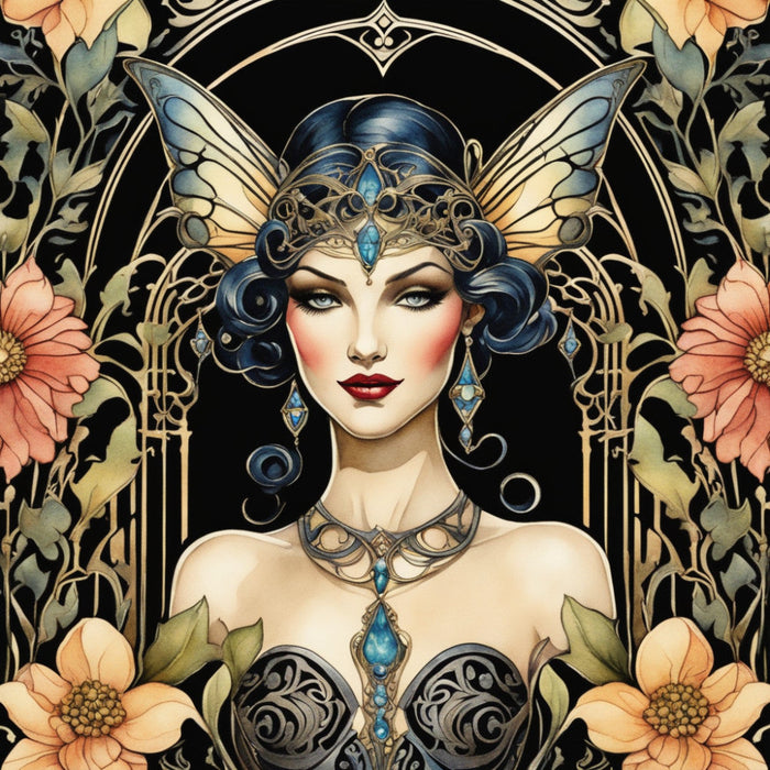 Art Nouveau Fairies Fabric Panel 21