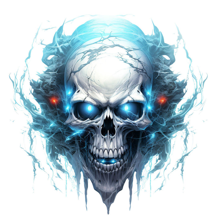 Horror Skulls Fabric Panel 15