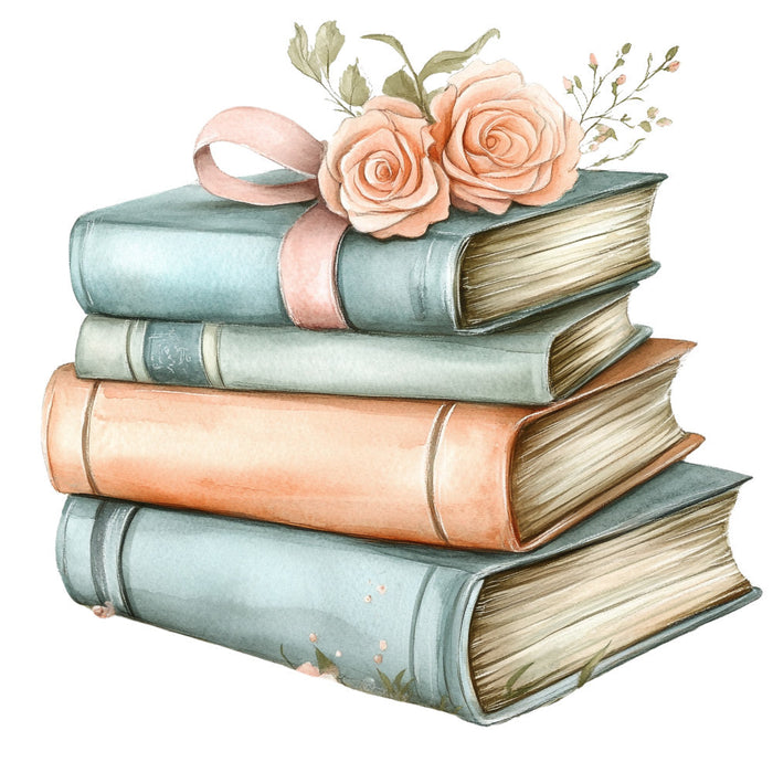 Shabby Chic Books Fabric Panel 25