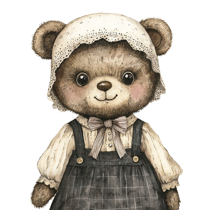 Classic Teddy Bear Fabric Panel 17