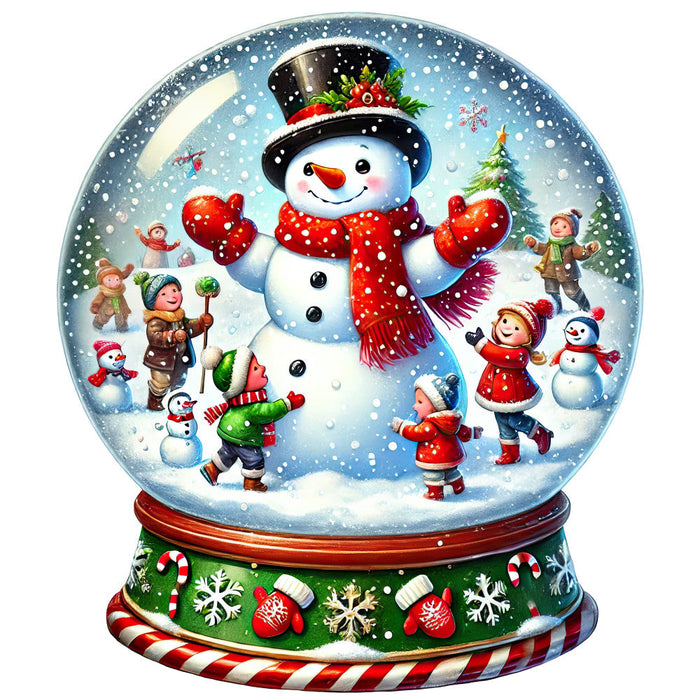 Christmas Snow Globes Fabric Panel 34