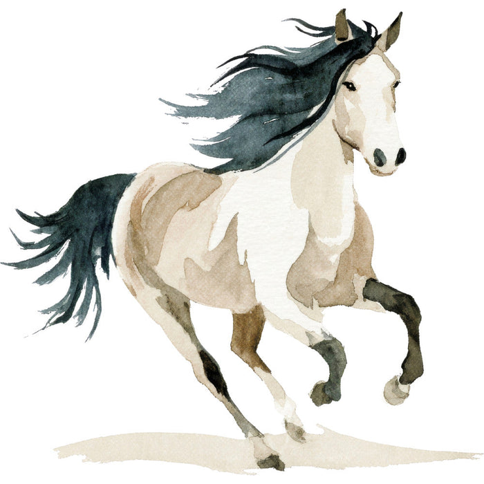 Watercolor Horses Fabric Panel 53