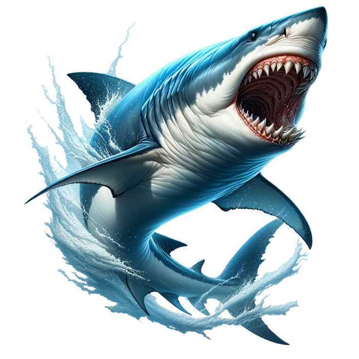 Angry Shark Fabric Panel 12