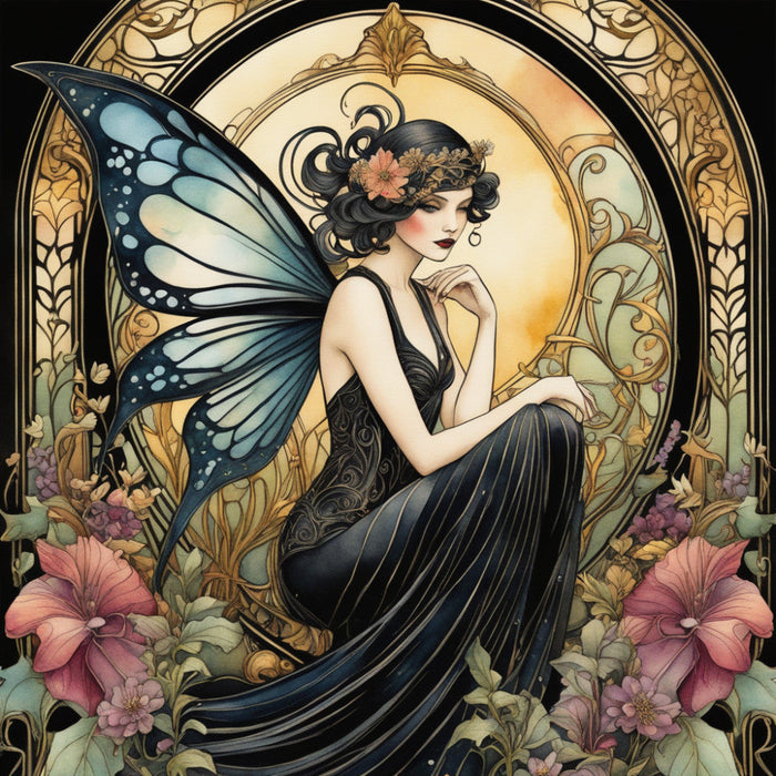 Art Nouveau Fairies Fabric Panel 5