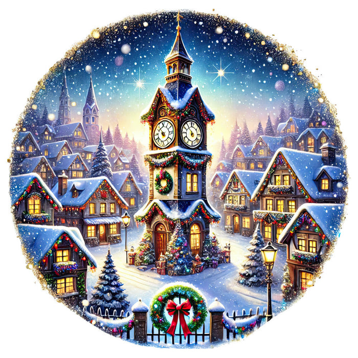 Christmas Villages Fabric Panel 35