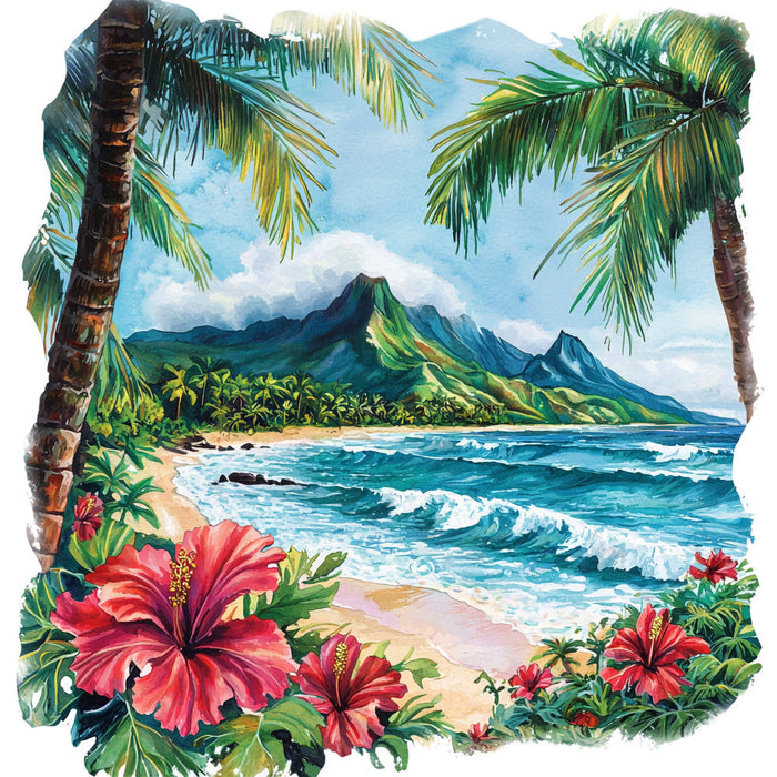 Hawaiian Paradise Fabric Panel 22