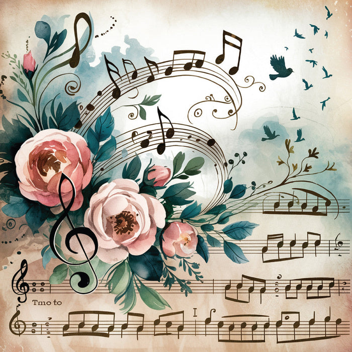 Music Sheet Fabric Panel 11