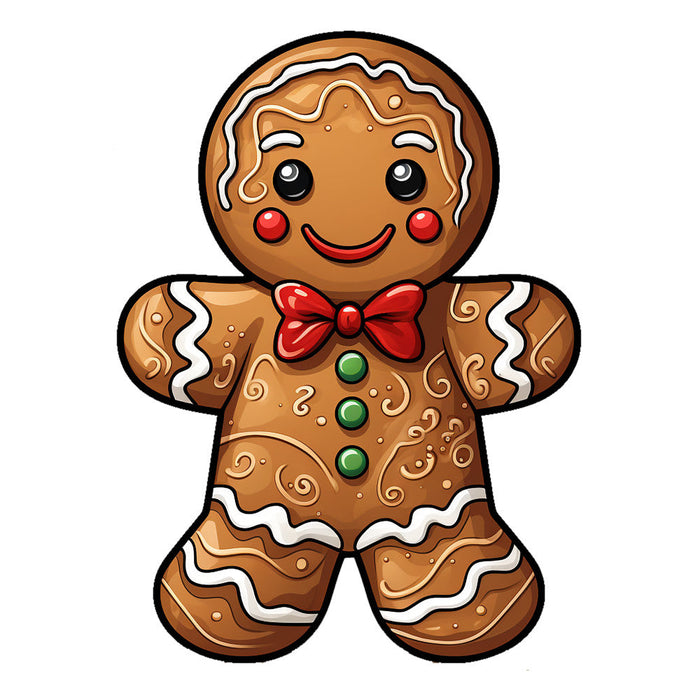 Cute Christmas Gingerbread Man Fabric Panel 6