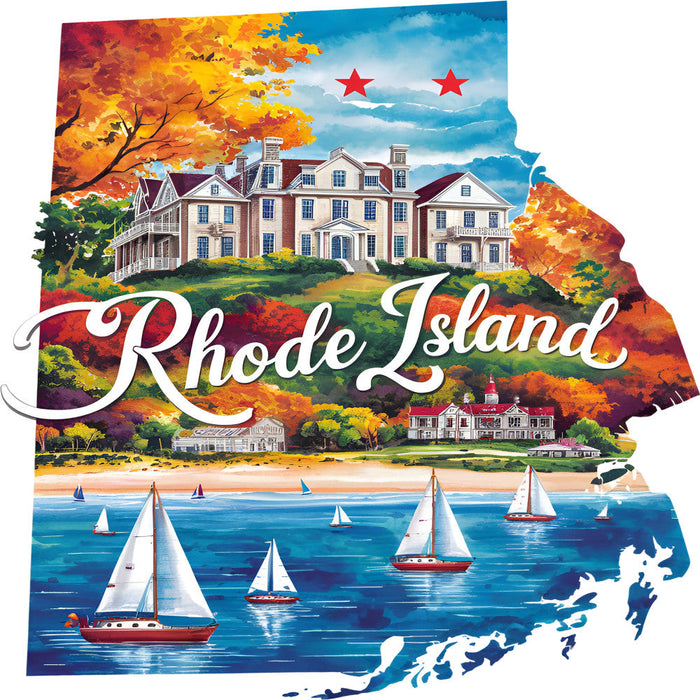 Classic US States Fabric Panel 48