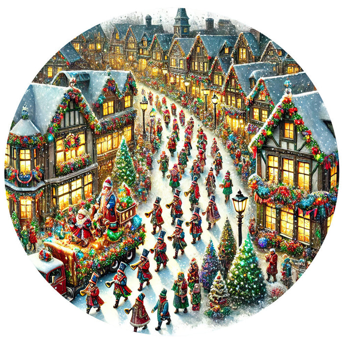 Christmas Villages Fabric Panel 1