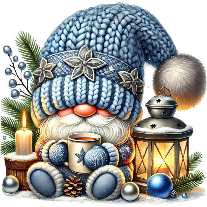 Cozy Christmas Gnomes Fabric Panel 4