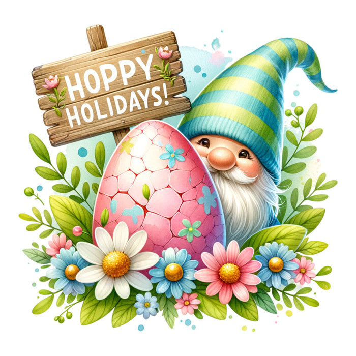 Easter Egg Gnome Fabric Panel 7