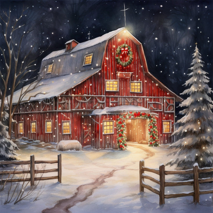 A Country Christmas Fabric Panel 34