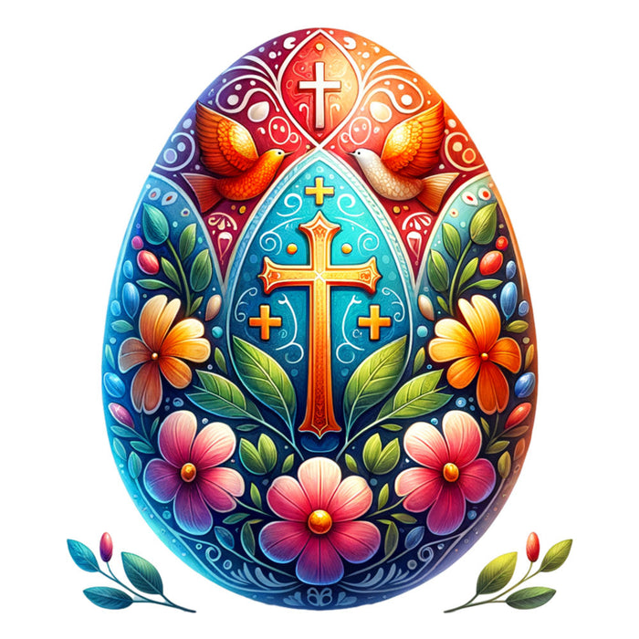 Watercolor Christian Easter Fabric Panel 4