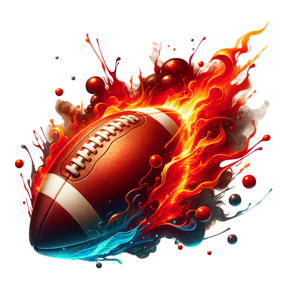 Watercolor Football and Splash Fabric Panel 3 — High Country Quilts