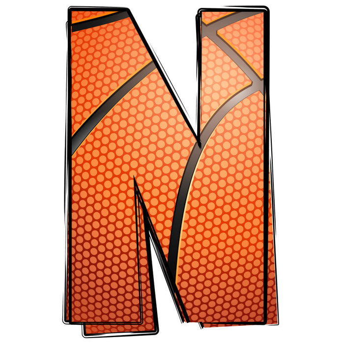 Basketball Doodles Alphabet Fabric Panel 30