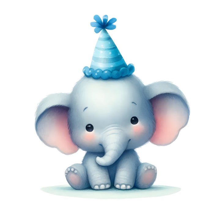 Baby Boy Elephant Fabric Panel 32