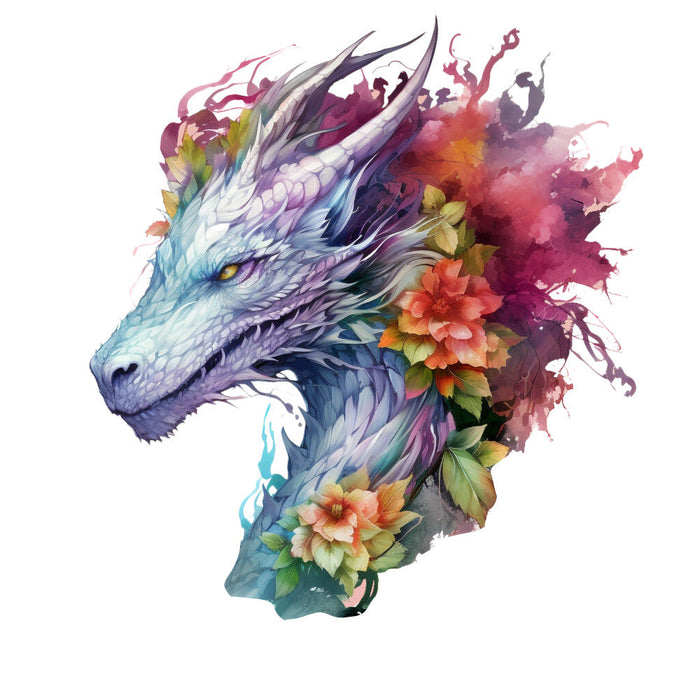 Elemental Dragons Fabric Panel 23