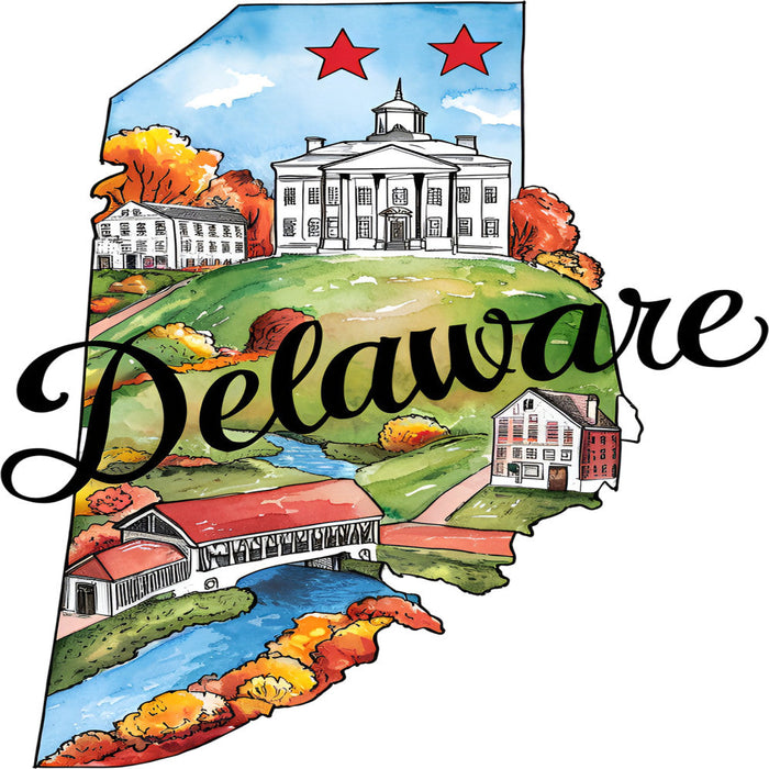 Classic US States Fabric Panel 21
