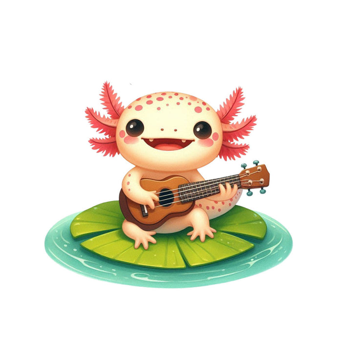 Cute Cartoon Axolotl Fabric Panel 5