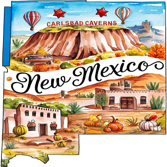Classic US States Fabric Panel 14