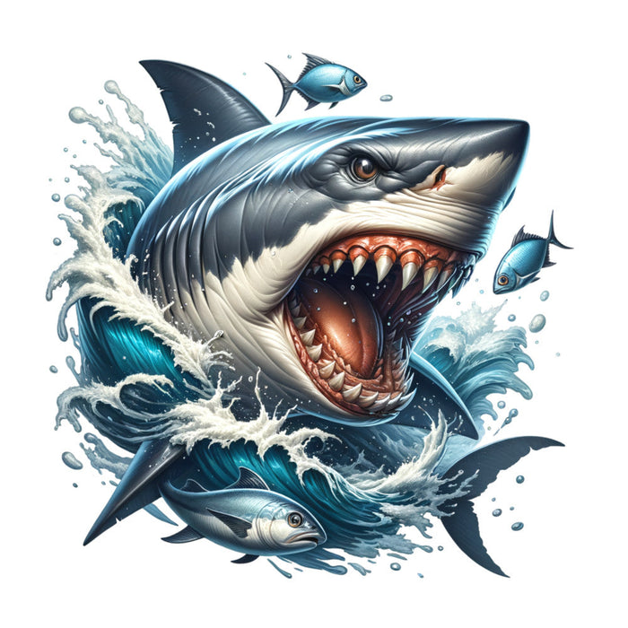 Angry Shark Fabric Panel 6