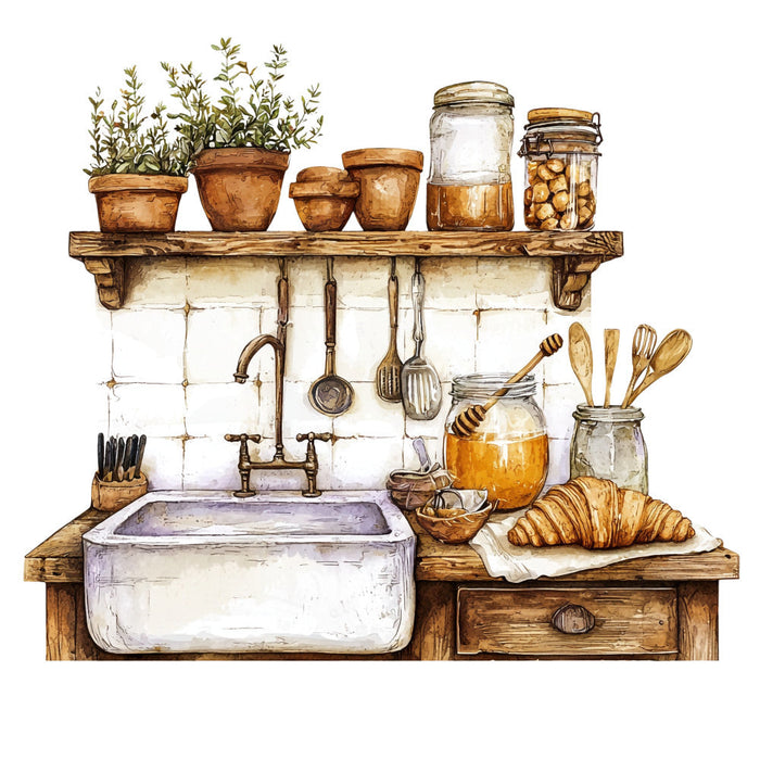 Country Kitchen Fabric Panel 11