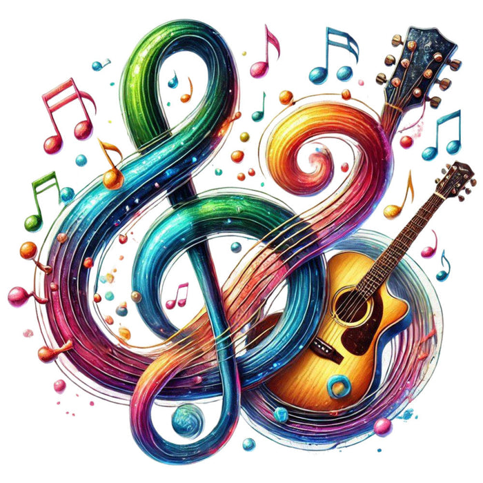 Music Notes Panel Musical Notes Fabric Panel 10 — High Country Quilts