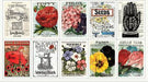 Sewing Seeds III Panel 24in x 43in Seed Catalog Patch PD15682